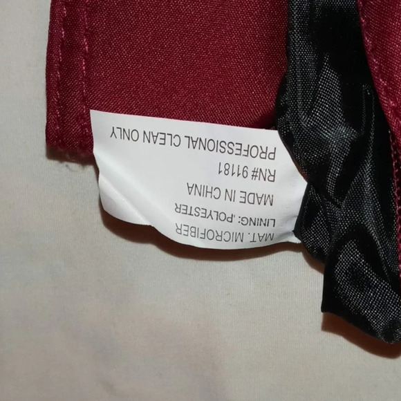 Burgundy Microfiber Shoulder Purse - Picture 4 of 8